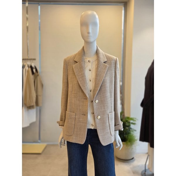 [여주점] [더 아이잗] 여성 부클 패치 포켓 투버튼 재킷  (IS2M0JK721)