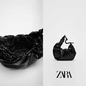 ZARA 자라 블랙 메탈릭 이펙트 미니 핸드백