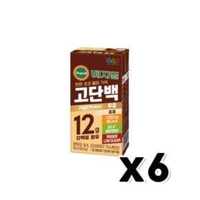 베지밀 고단백두유 초코팩 팩음료 190ml x 6개