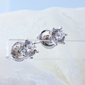 1캐럿 다이아 귀걸이 IGI 랩 GIA 클래식 6프롱 선물 결혼 기념일 14K 18K