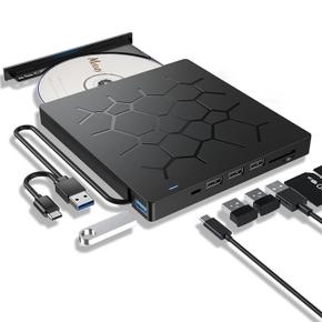 7in1 멀티허브 USB 3.0 A C타입 외장 ODD CD DVD롬 레코더 ED02 (S12811989)