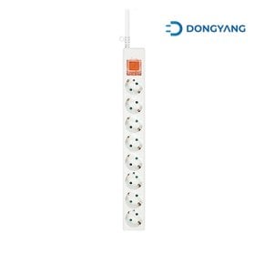 동양전자산업 8구 16A 메인스위치 보호커버 멀티탭 화이트 DYM-G8C(SC)-015 (1.5m)