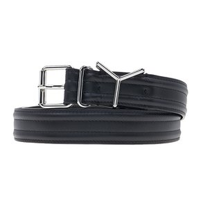 [Y프로젝트] BELT27S24 BLACK SILVER 남성 와이어 Y 버클 레더 벨트