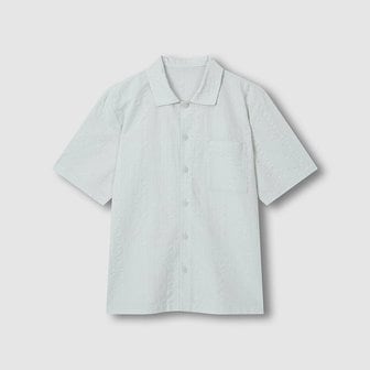 JAJU 남 소프트 시어서커 반팔 파자마 셔츠 J2062011680BA