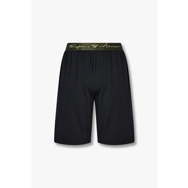 EMPORIO ARMANI 남성 로고 자수 밴딩 스트레치 쇼츠(0815131007)