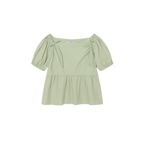 Haruta Ribbon Shirring Blouse