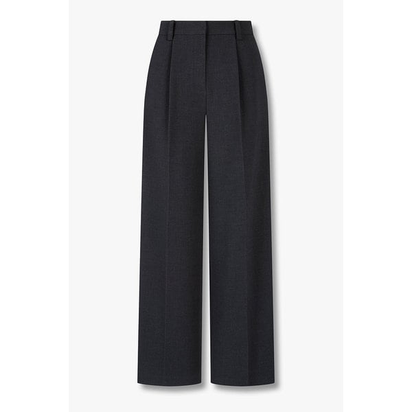 원 턱 플리츠 세미 와이드 팬츠 7156130002169