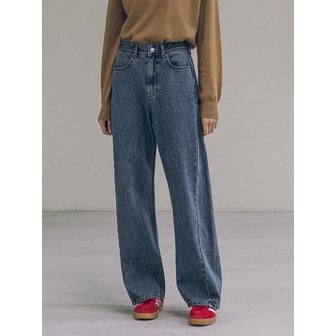 시야쥬 SIJN6084 기모 빈티지 커브드 데님_Deep blue