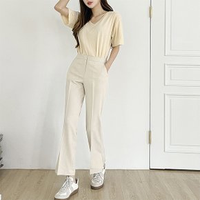 플랜에이 9부 보정핏 스판 밑단옆트임 슬랙스_P321436142