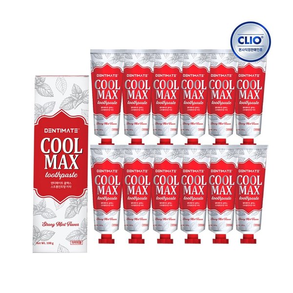 쿨 맥스 스트롱민트 치약 100g 6입 x2개(총 12개)