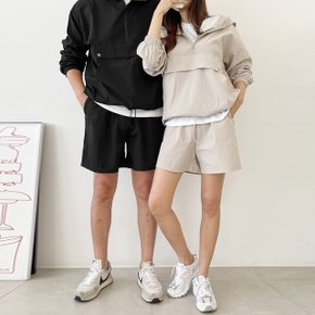 제이지컴퍼니 남성 아노락 후드 긴팔 반집업 +반바지 세트 남녀공용!! 커플템으로 제격