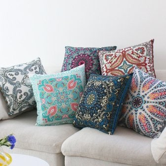  러프 소파 쿠션(솜포함) 45x45 로얄모스크 2P