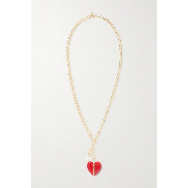 록산느 애슐린 스톤 바 골드톤 카넬리안 펄 목걸이 46376663163051281