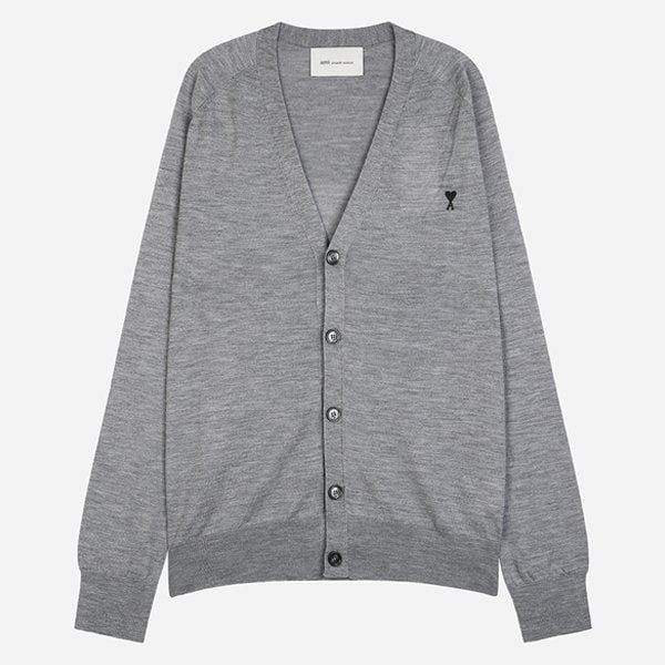 [시흥점] 6S HKC384 KN0039 0504 블랙 하트 로고 가디건 그레이