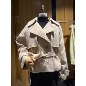 [시흥점] 여성 덧장 포인트 숏 트렌치형 코트 (EQ4WC062)