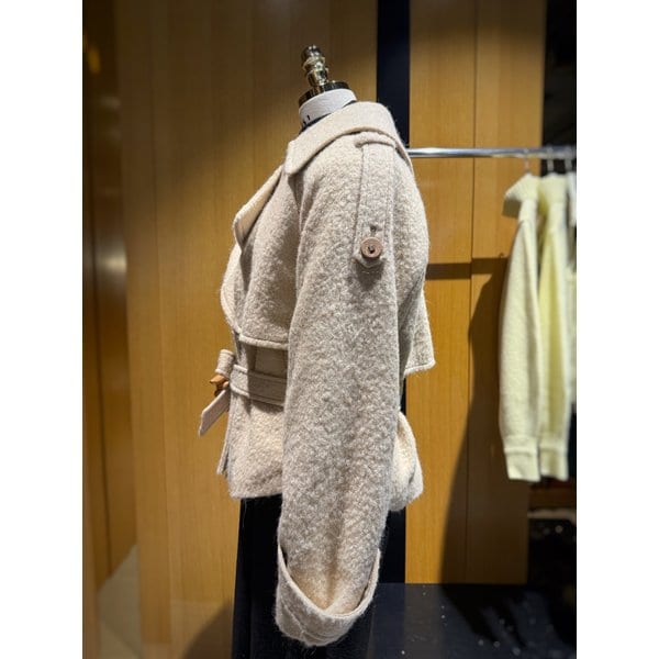 [시흥점] 여성 덧장 포인트 숏 트렌치형 코트 (EQ4WC062)