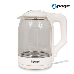 유리 포트 KEP-G18W 1.8L 스테인레스열판 무선포트 내열유리