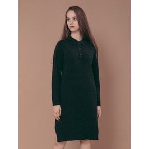 3D Wholegarment Cashmere Collar Dress -CH