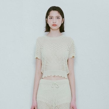레이브 Punching Knit in Y/Green VK4MP255-3E