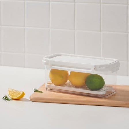 JAJU 쌓기 편리한 클리어 밀폐용기 1.6L (깔판포함) J70N902104600