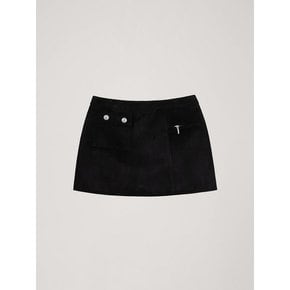 SUEDE MINI SKIRT_BLACK