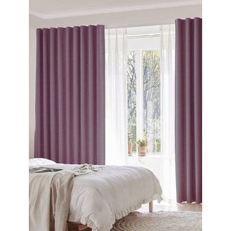 누보데코 스무드 화이트암막커튼 광택 고밀도 자외선차단 230 아일렛