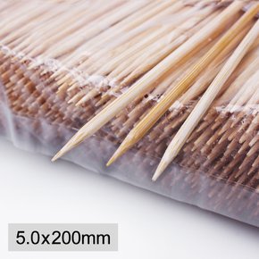 (KO) 일회용 대나무 핫바 꼬지 꼬치 꽂이 꼬챙이 5mm x 200mm 1봉 (약100개)