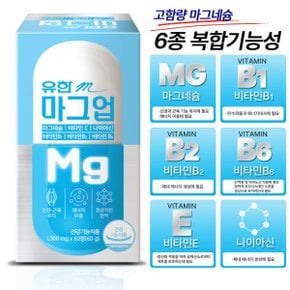 마그업 60정 눈밑떨림 마그네슘영양제 비타민B  고함량 마그네슘350