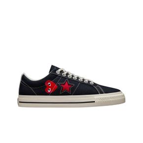 컨버스 x 플레이 꼼데가르송 원스타 로우 블랙 Converse x Play Comme des Garcons One Star Ox