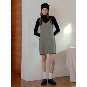 Velvet Ribbon Checked Dress_Black-Check