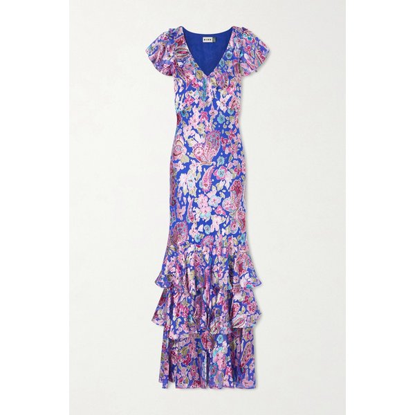 아멜 티어드 플로럴 프린트 데보레 맥시 원피스 46376663163024717