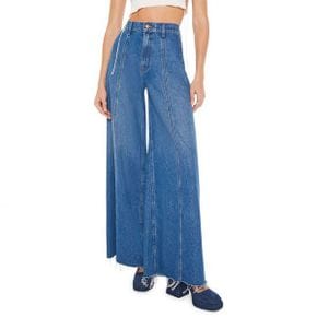 4247103 MOTHER The Lunch Line Sneak High Waist Frayed Hem Wide Leg Jeans