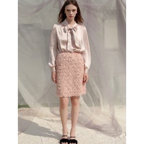 RosieRose Lace H Line Skirt_Pink