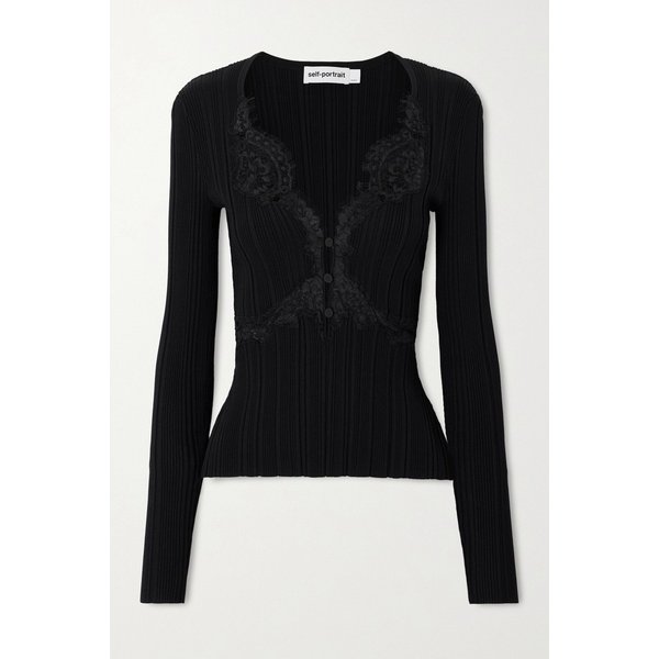 레이스 트리밍 리브 니트 탑 46376663162953080