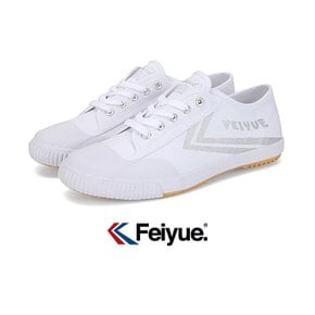 FE LO 1920/WHITE CANVAS W/ SILVER METALLIC LOGO & CHEVRON/FU100168