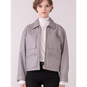 LAMBSKIN POCKET RIDER JACKET woman-GR