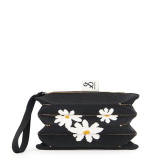 조셉앤스테이시 Lucky Pleats Pouch S Daisy Rich Black(0JSN5PC40405F)