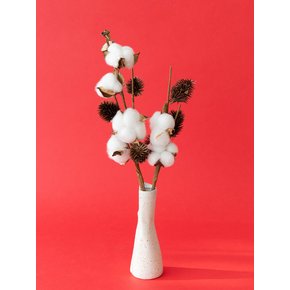 몽글몽글 목화솜 가지 리스틀 겨울촬영소품