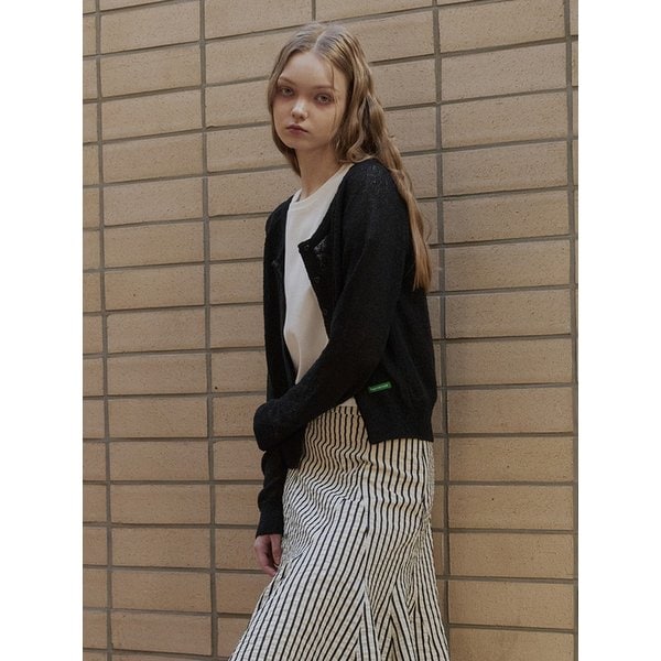 Summer Boucle Cardigan (Black)