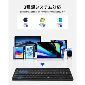 Omikamo Bluetooth ipadiphone WindowsMaciOS Type-C PC 키보드 접이식 무선 키보드 숫자 키패드