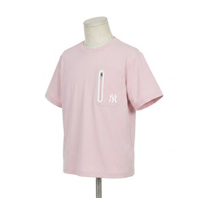 MLB 키즈 아웃도어 베이직 포켓 티셔츠 뉴욕양키스 MG.PINK EVR 7ATSB1363 50PKM