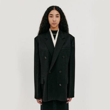 EENK Double-breasted Blazer - Black