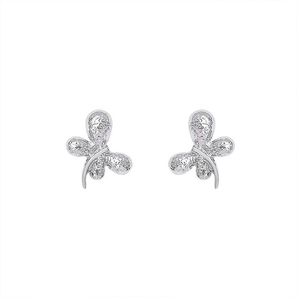 [옷자락] 여자 볼귀걸이 심플 은색 이어링