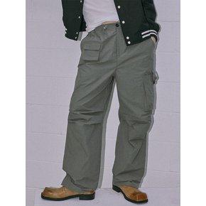 POCKET PARACHUTE CARGO PANTS MUD KHAKI_UNISEX