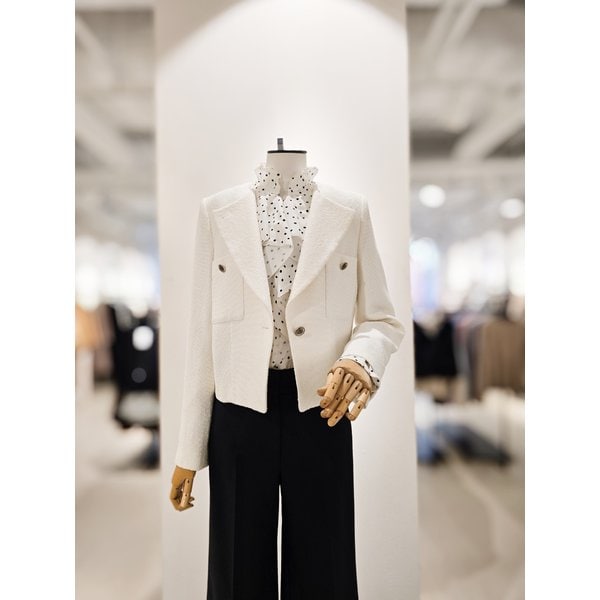 [파주점] [더아이잗컬렉션]트위드 언밸런스 크롭 자켓 CR3A0JK011