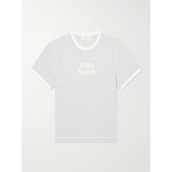 로고 자수 코튼 저지 티셔츠 46376663162992527