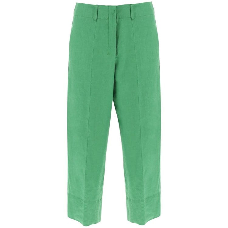 MAX MARA 'S ‘Rebecca' pants Green s Max Mara Grass Green Linen Rebecca Pant | ModeSens