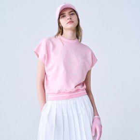 [마르디메크르디악티프]EMBLEM EMBROIDERED ACTIVE TOP _PINK IVORY/AFK31JVT001PKIV