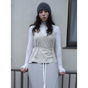 ANGORA TURTLENECK WARMER TOP [IVORY]