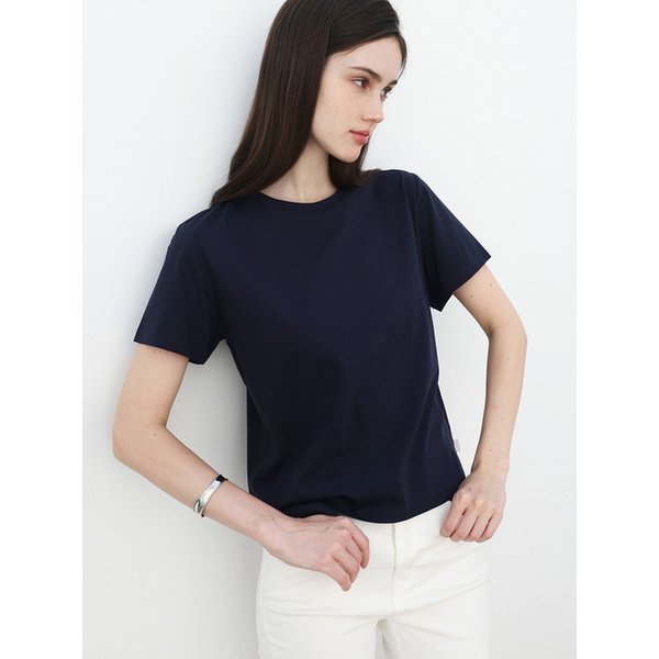 Signature silket T-shirt - NAVY